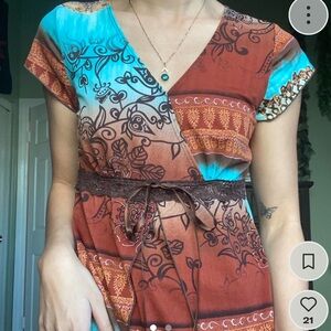 Boho vintage Flowly top